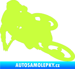 Samolepka Motorka 026 pravá motokros freestyle limetová