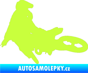 Samolepka Motorka 028 levá motokros limetová