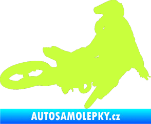 Samolepka Motorka 028 pravá motokros limetová