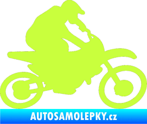 Samolepka Motorka 031 pravá motokros limetová