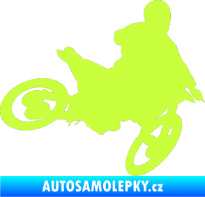 Samolepka Motorka 034 pravá motokros limetová