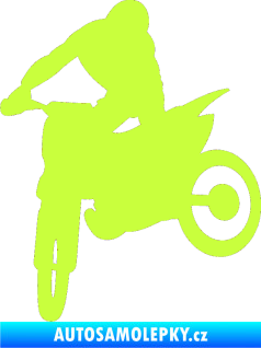 Samolepka Motorka 037 levá motokros limetová