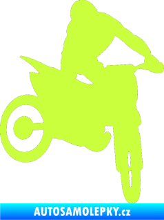 Samolepka Motorka 037 pravá motokros limetová