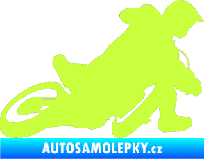 Samolepka Motorka 039 pravá motokros limetová