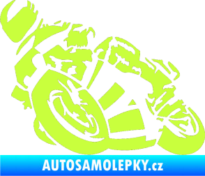 Samolepka Motorka 040 levá road racing limetová