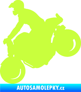 Samolepka Motorka 044 levá motokros limetová