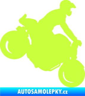 Samolepka Motorka 044 pravá motokros limetová