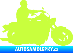 Samolepka Motorka 049 pravá limetová