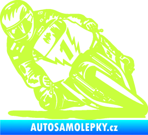 Samolepka Motorka 051 levá limetová