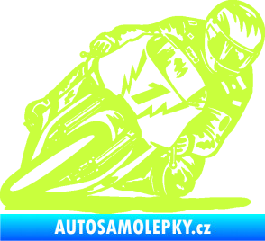 Samolepka Motorka 051 pravá limetová