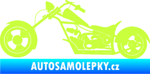 Samolepka Motorka chopper 001 levá limetová