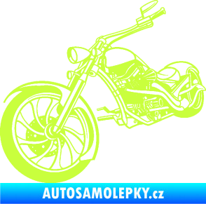 Samolepka Motorka chopper 002 levá limetová