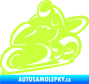 Samolepka Motorkář 011 levá limetová