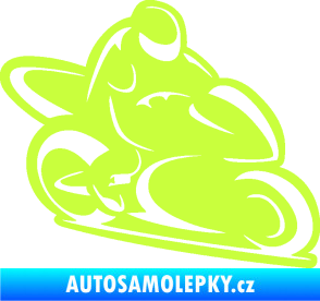 Samolepka Motorkář 011 pravá limetová