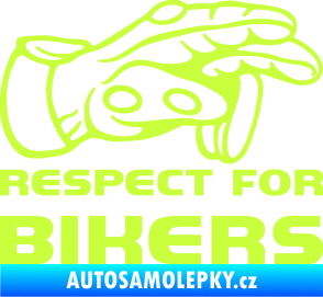 Samolepka Motorkář 014 pravá respect for bikers limetová