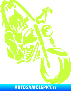 Samolepka Motorkář 015 pravá harley limetová