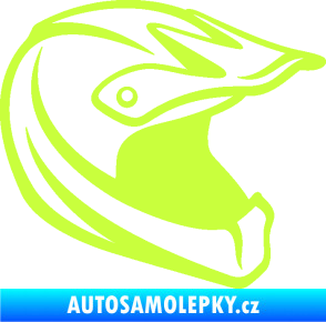 Samolepka Motorkářská helma 001 pravá limetová