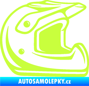 Samolepka Motorkářská helma 002 pravá limetová