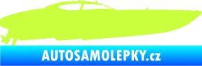 Samolepka Motorový člun 002 pravá limetová