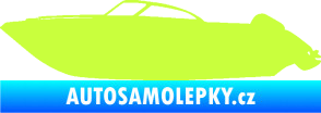 Samolepka Motorový člun 003 levá limetová