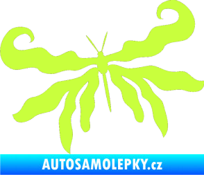 Samolepka Motýl 004 levá limetová