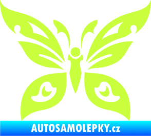 Samolepka Motýl 014 limetová
