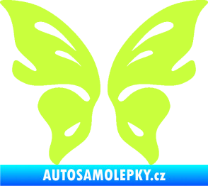 Samolepka Motýl 018 limetová