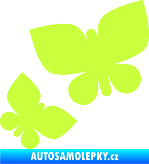 Samolepka Motýlci 001 levá limetová
