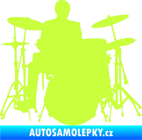 Samolepka Music 009 pravá hráč na bicí limetová