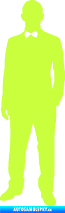 Samolepka Muž 001 levá tajný agent limetová