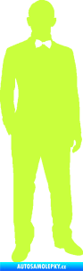 Samolepka Muž 001 pravá tajný agent limetová