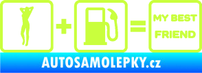 Samolepka My best friend  limetová