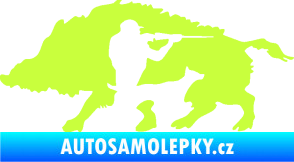 Samolepka Myslivost 006 levá divoké prase limetová