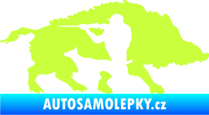 Samolepka Myslivost 006 pravá divoké prase limetová