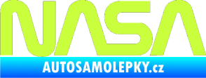 Samolepka NASA nápis limetová