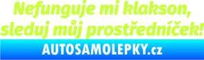 Samolepka Nefunguje mi klakson limetová