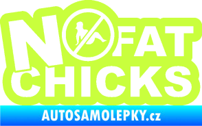 Samolepka No fat chicks 002 limetová