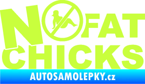 Samolepka No fat chicks 003 limetová
