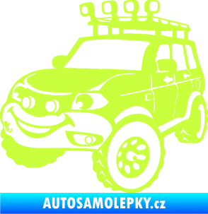 Samolepka Off Road 005 levá veselé autíčko limetová