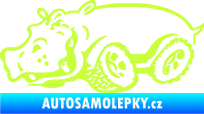 Samolepka Off Road 006 levá hroch limetová