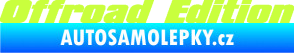 Samolepka Offroad edition 002 nápis limetová
