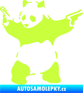 Samolepka Panda 007 levá gangster limetová