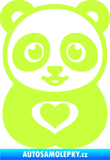 Samolepka Panda 008 roztomilá limetová