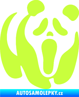 Samolepka Panda 014 pravá maska Vřískot limetová