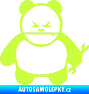 Samolepka Panda opravář JDM pravá limetová