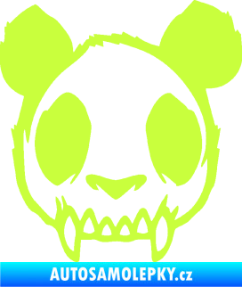 Samolepka Panda zombie  limetová