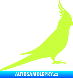 Samolepka Papoušek 002 pravá limetová