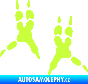Samolepka Papoušek 008 stopy levá limetová