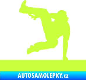 Samolepka Parkour 002 levá limetová
