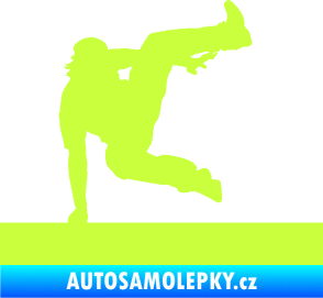 Samolepka Parkour 002 pravá limetová